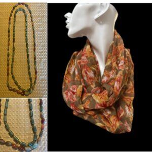 Fall Scarf and Necklaces